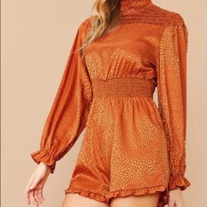 SHEIN ORANGE ROMPER